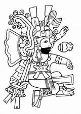 Coloring Pages Mayan Mayans Incas Aztec Calendar Maya Adults Aztecs Xiuhcoatl Temple Quetzalcoatl Totems Getdrawings Getcolorings Xiuhtecuhtli Serpent Impersonator Ritual sketch template