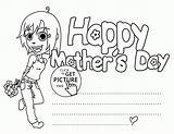 Mothers Card Coloring Mother Pages Cards Printable Kids Drawing Color Happy Print Printables Choose Board Getdrawings sketch template