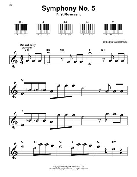 symphony     minor  movement excerpt super easy piano