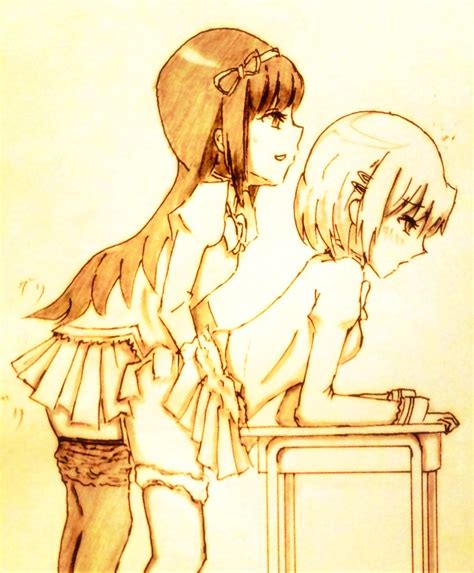 Akemi Homura And Miki Sayaka Mahou Shoujo Madoka Magica Drawn By