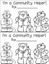 Helpers Coloringhome Munity Activities Visit sketch template