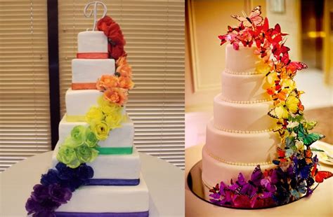 Gay Wedding Rainbow Cake Equally Wed Lgbtq Weddings
