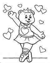 Coloring Pages Valentines Kids Valentine Bear Icolor Little Colouring Build Dance Ballet Color Getdrawings sketch template