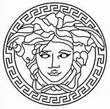 Versace Logo Brand Logos Designer Fashion Tattoo Medusa History Greek Drawing Mythology Stencil Designs Know Tattoos Clothing Symbol Getdrawings Gucci sketch template