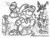 Mario Coloring Pages Super Bros Christmas Paper Characters Smash Brothers Drawing Printable Colorear Para Easter Adults Color Dibujos Kids Print sketch template