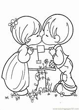 Precious Moments Coloring Pages Kids Printable Valentine Print Friends Cartoons Baby Christmas Couple Nativity Adult Cute Angel Color Drawing Books sketch template