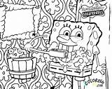 Spongebob Valentines Coloring Pages Getcolorings sketch template