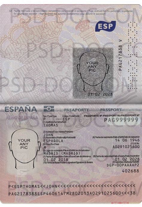spanish passport  psd psd store
