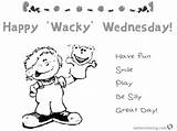Wednesday Wacky Coloring Seuss Dr Pages Doll Bear Boy Printable Template sketch template