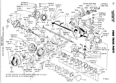 ford truck technical drawings  schematics section  frontrear axle assemblies