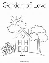 Coloring Pages Garden Kids House Gardens Flower Comments Popular Coloringhome sketch template