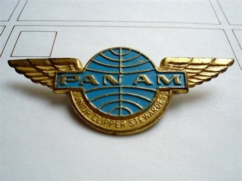 vintage pan am stewardess badge