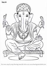 Ganpati Bappa Ganesha Drawingtutorials101 Hinduism Learn Diwali sketch template