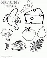 Foods Grains Getcolorings Unhealthy Nutrition sketch template