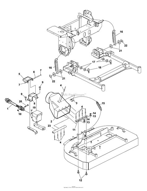 bunton bobcat ryan  cutterdeck  collection parts diagram  chute hardware