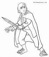 Baggins Drawing Frodo Bilbo Line Coloring Deviantart Drawings Pages Getdrawings Writework Comments sketch template