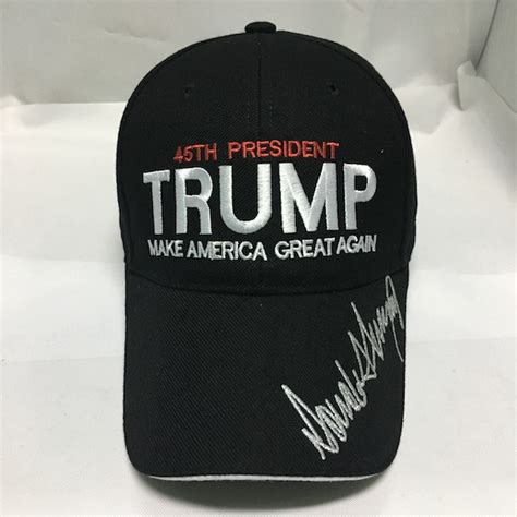 president trump signature hat black trump train depot