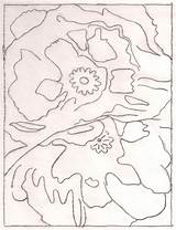 Georgia Keeffe Coloring Poppies Pages Work Keefe Boys Okeeffes Getcolorings Color Tracing Made sketch template