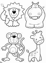 Zoo Coloring Animals Cartoon Pages Getcolorings sketch template