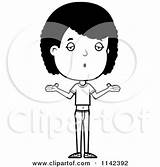 Adolescent Clipart Teenage Careless Shrugging Girl Cartoon Thoman Cory Vector Outlined Coloring Royalty Girls sketch template