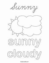 Sunny Cursive sketch template