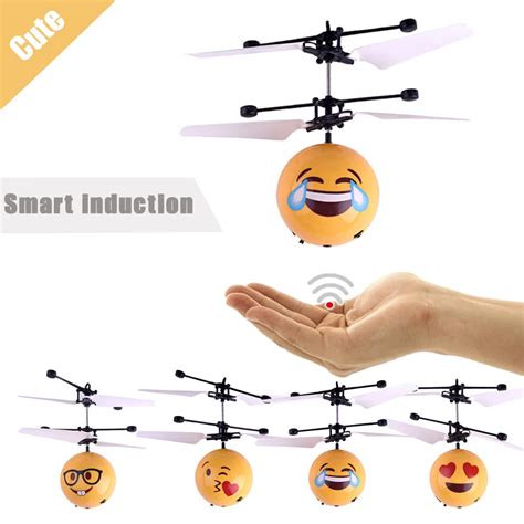 muqgew hand flying emoji ball led induction suspension rc aircraft