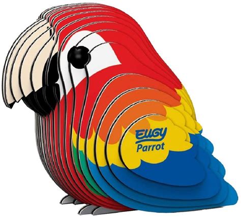 eugy  cardboard model parrot az science learning toy store