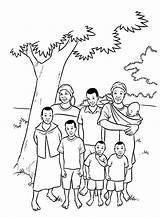 Family Coloring Pages Kids Print sketch template