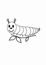 Colouring Bestcoloringpagesforkids Caterpillars sketch template