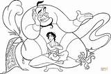Coloring Genie Aladdin Pages His Jasmine Aladin Ali Prince Printable Drawing Meets Night Puzzle Supercoloring Categories sketch template