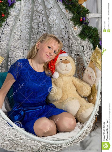 girl   teddy bear stock photo image  smile girl
