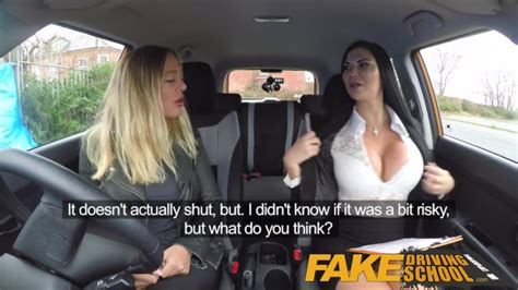 fake driving school lesbian sex with hot australian babe and busty milf thumbzilla