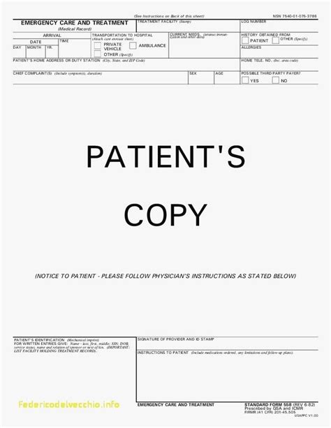 printable fillable hospital discharge papers printable world holiday