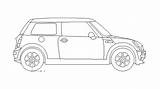 Mini Cooper Drawing Autocad Cars Dwg British Dxf Corporation Motor Side Drawings Vehicles Block Paintingvalley  sketch template