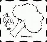 Broccoli Coloring Pages Brocolli Printables Popular Coloringhome sketch template