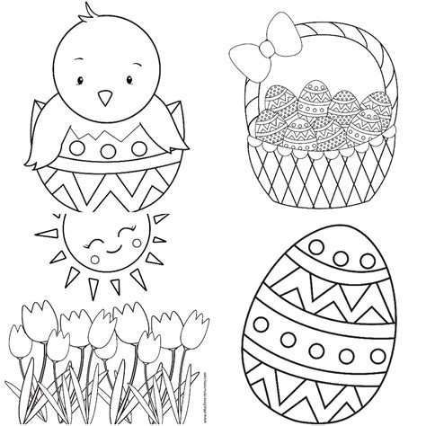 easter preschoolers activity pack printable  pages  colouring