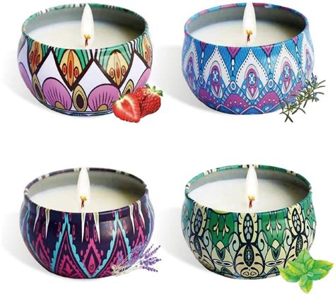 small scented candles gift set    oz portable travel tin