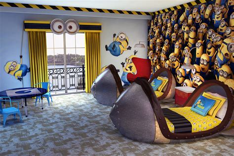 despicable  themed hotel rooms  universal orlando