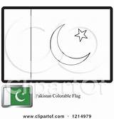 Pakistan Flag Coloring Clipart Sample Illustration Royalty Lal Perera Vector sketch template