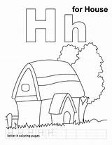 Coloring Pages House Letter Practice Alphabet Kids Preschool Color Worksheets Handwriting Printable Start Colouring Things Learning Sheets Print Kindergarten Toddlers sketch template