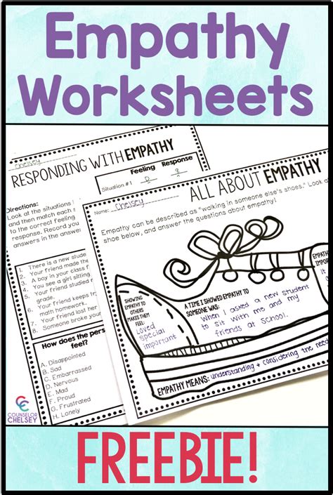 empathy worksheets  perfect  helping students identify