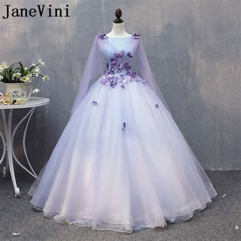janevini 2018 unique light purple long bridesmaid dresses with sleeves