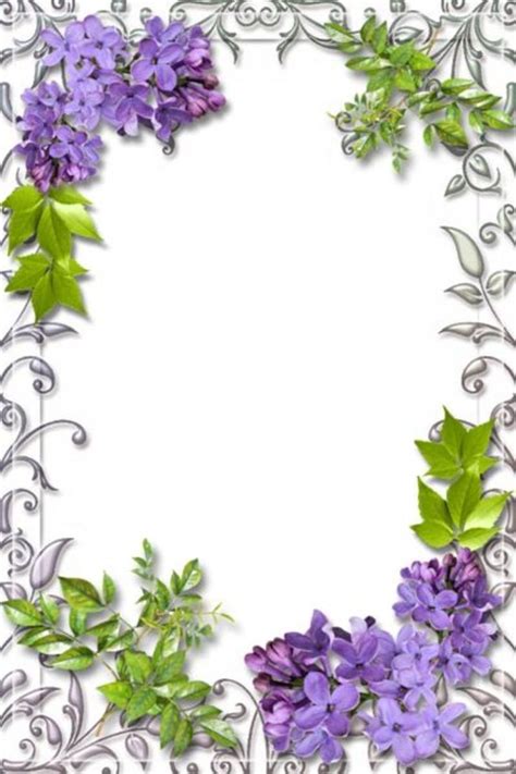 flower frame boarders  frames letter paper