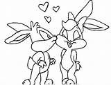 Coloring Bunny Pages Bugs Christmas Getcolorings Looney Tune sketch template