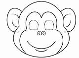 Mask Monkey Animal Face Coloring Lion Template Clipart Masks Drawing Craft Pages Printable Kids Colouring Templates Paper Learn English Want sketch template