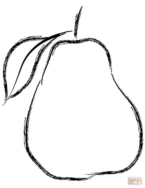 pear coloring page  printable coloring pages