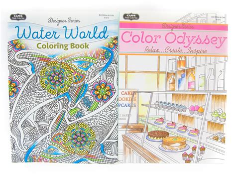 wholesale bulk adult coloring book odyssey water world sku