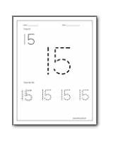 Number Worksheet Worksheets Color Trace Numbers Softschools Preschool Kindergarten sketch template