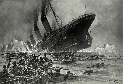 rms titanic sinking iceberg