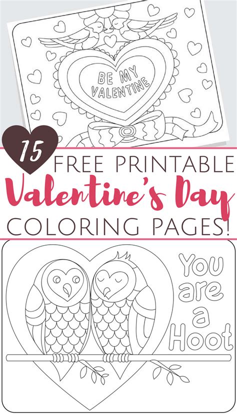 printable valentines day coloring pages  adults  kids